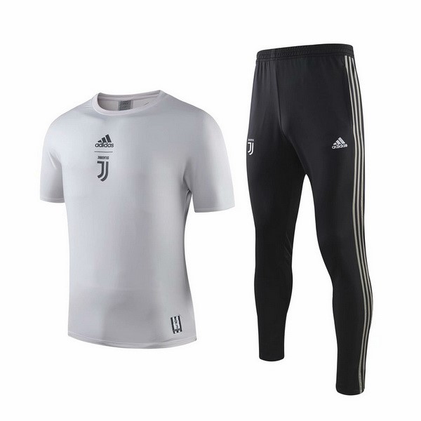 Camiseta de Entrenamiento Juventus Conjunto Completo 2019 2020 Gris Negro